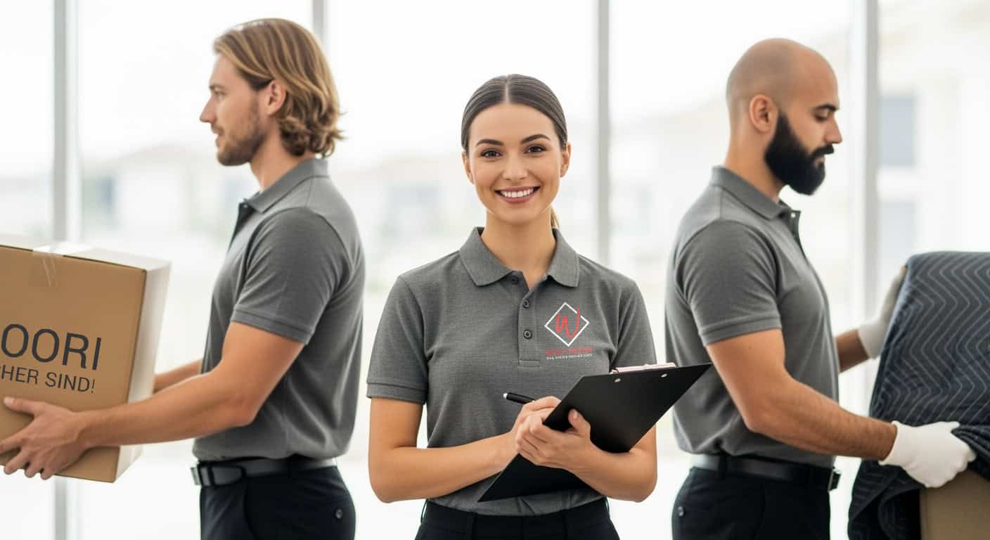 Umzugsservice Rhein-Main | Ihre professionelle Umzugsfirma Zwei Mitarbeiter einer professionellen Umzugsfirma im Rhein-Main-Gebiet transportieren sorgfältig Umzugskartons und Möbel.